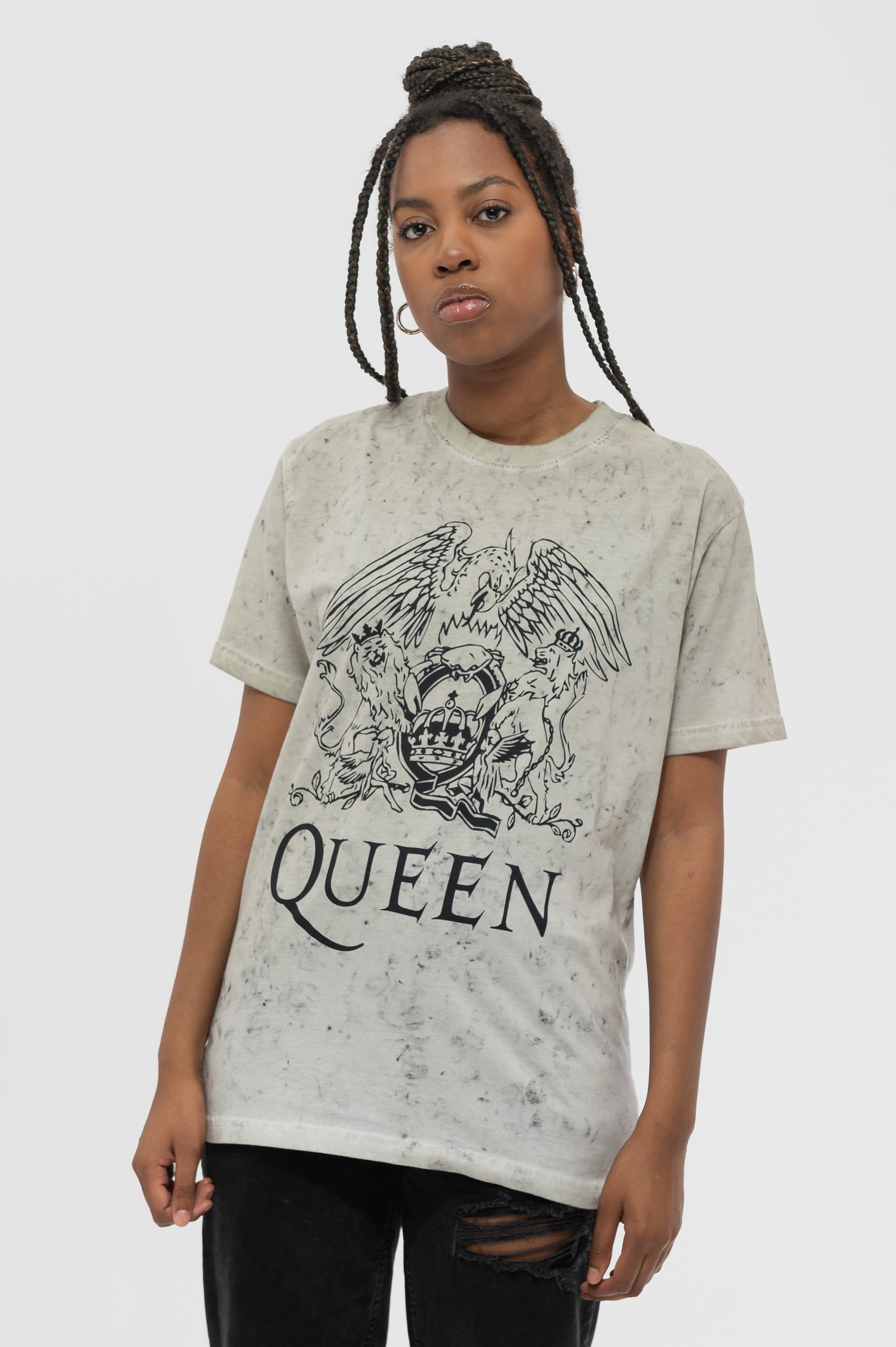 Queen Blue Crest Dip Dye Tee Paradiso Clothing