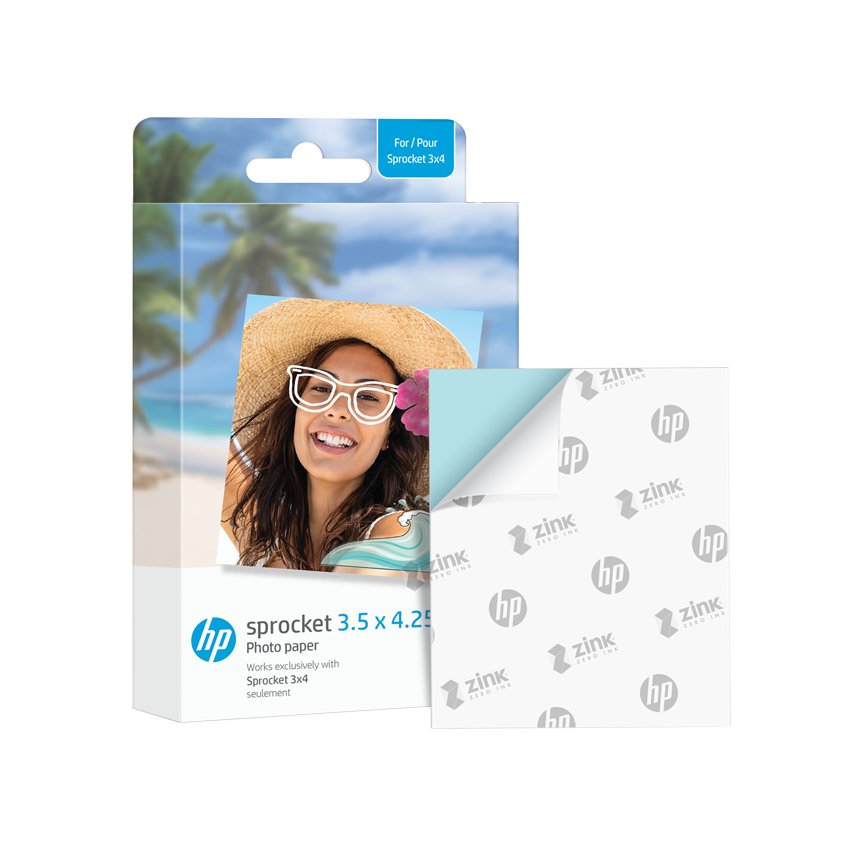 HP Sprocket 3.5 x 4.25” Sticky-backed Paper (20 Pack) Compa – Printers