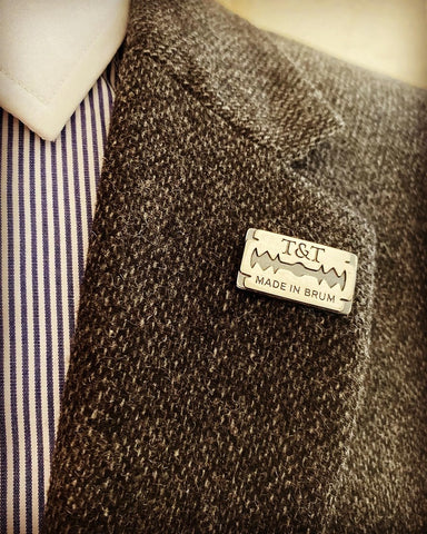 TYLER & TYLER Get Peaky Razor Blade Lapel Pin