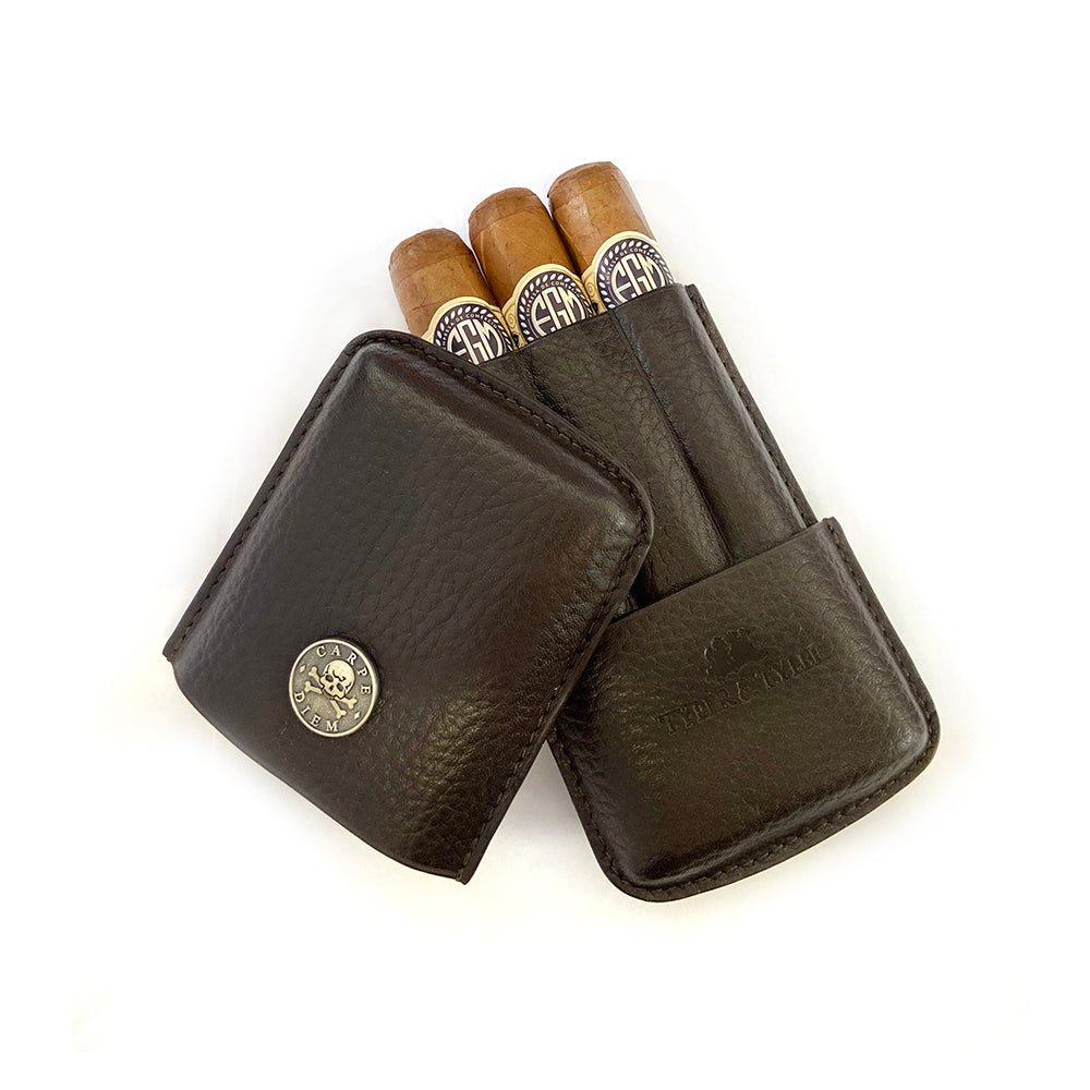 TYLER & TYLER Luxury Real Leather Cigar Case Negroni Time Anytime – TYLER  and TYLER