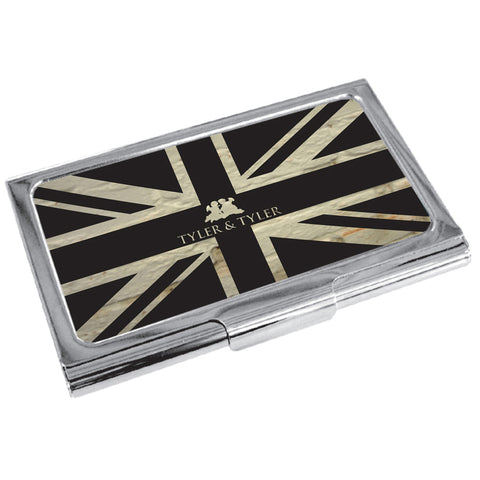 Bond Style TYLER and TYLER Metal Business Card Holder Union Jack