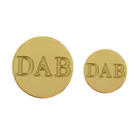 TYLER & TYLER Personalised Blazer Buttons Bright Gold Finish