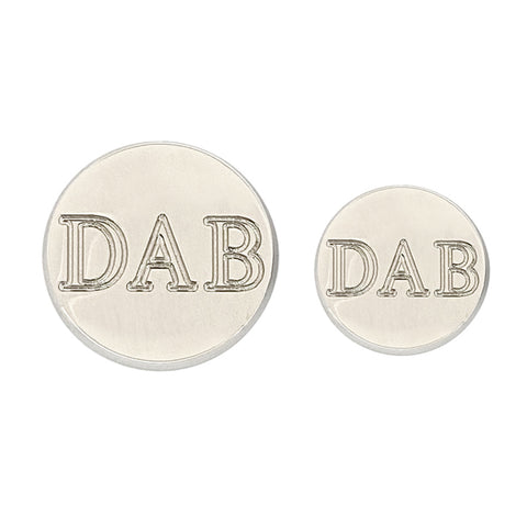 TYLER & TYLER Personalised Blazer Buttons Bright Silver Finish