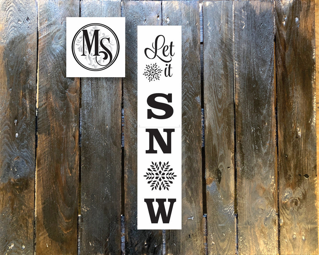 Download S0413 Let it Snow Vertical Sign - Muddaritaville Studio