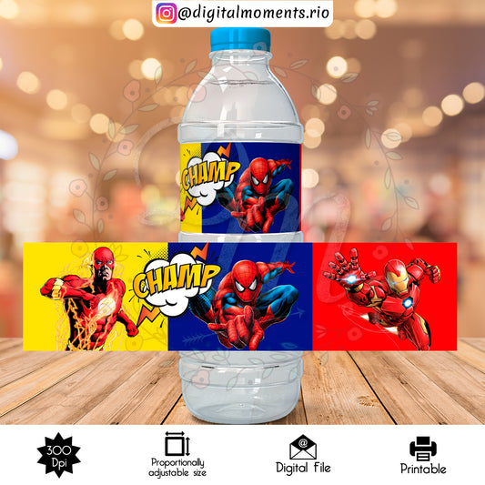 Spiderman Water Bottle Labels 