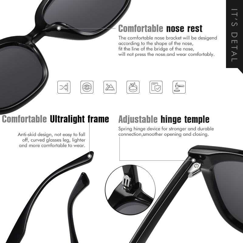 ASTRE Metal Square Sunglasses - ARMENTY