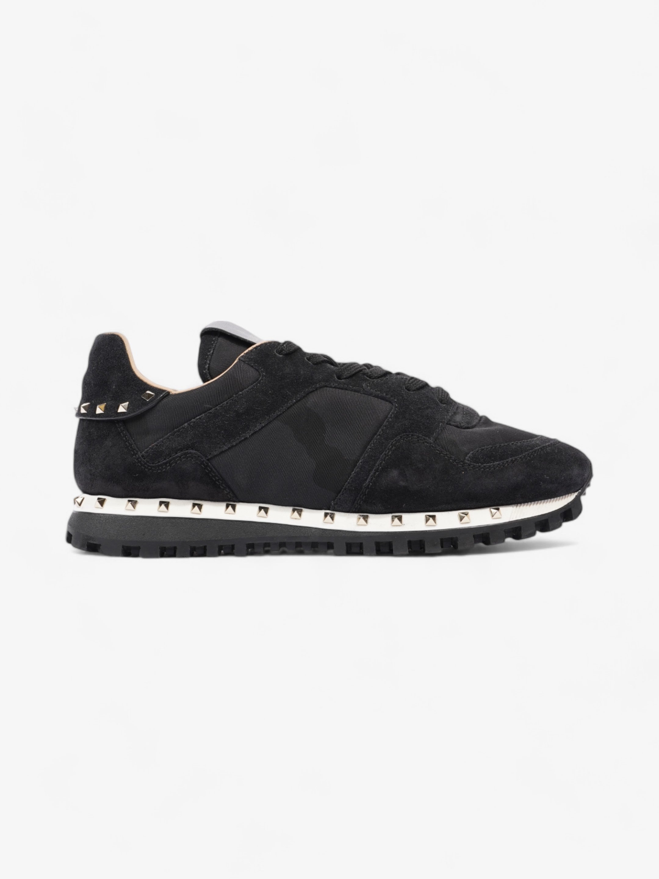 image of Valentino Rockstud Sneakers Black Suede EU 37 UK 4