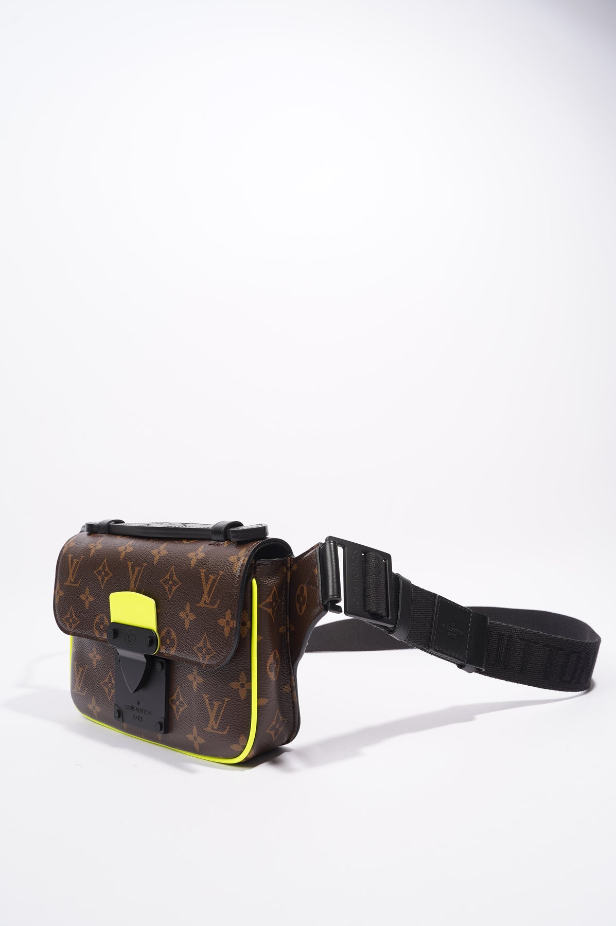 Lv-S Lock Sling Series Monogram Macassar Chest/Waist Bag + Free