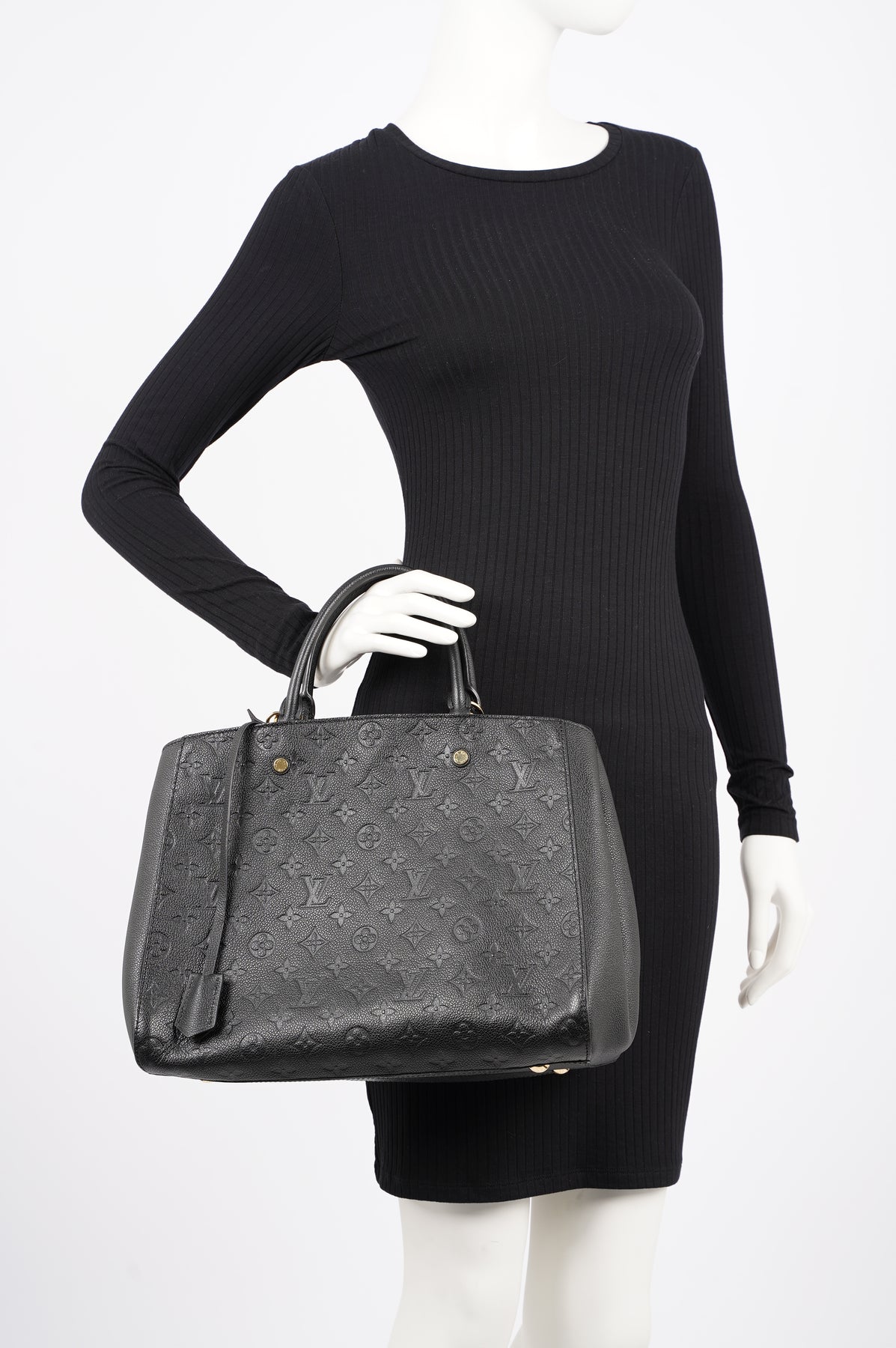 Louis Vuitton Montaigne BB in black empreinte leather now