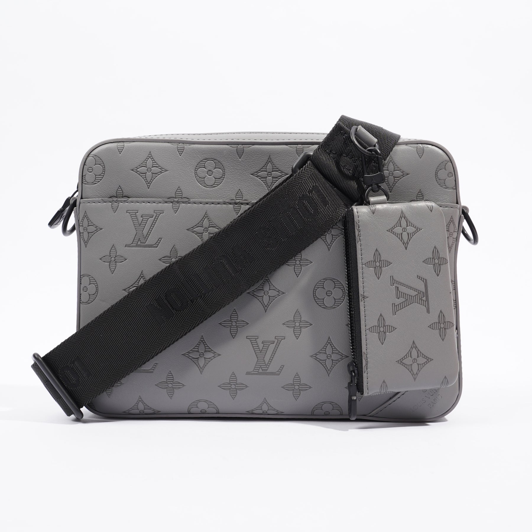 Louis Vuitton Duo Messenger Black in Leather with Black-tone - US