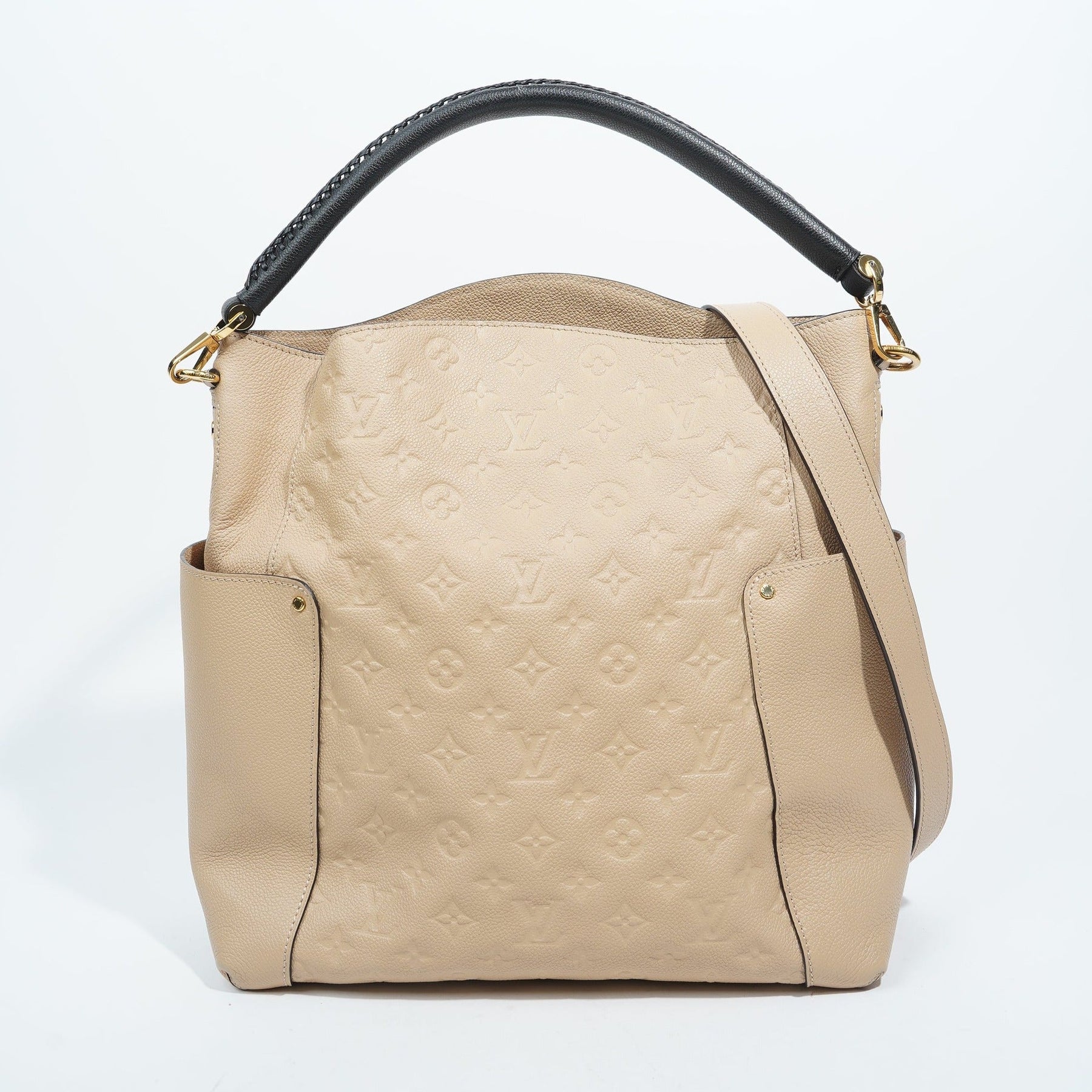 Louis Vuitton Bagatelle Hobo Monogram Empreinte Leather Neutral Dune  Crossbody