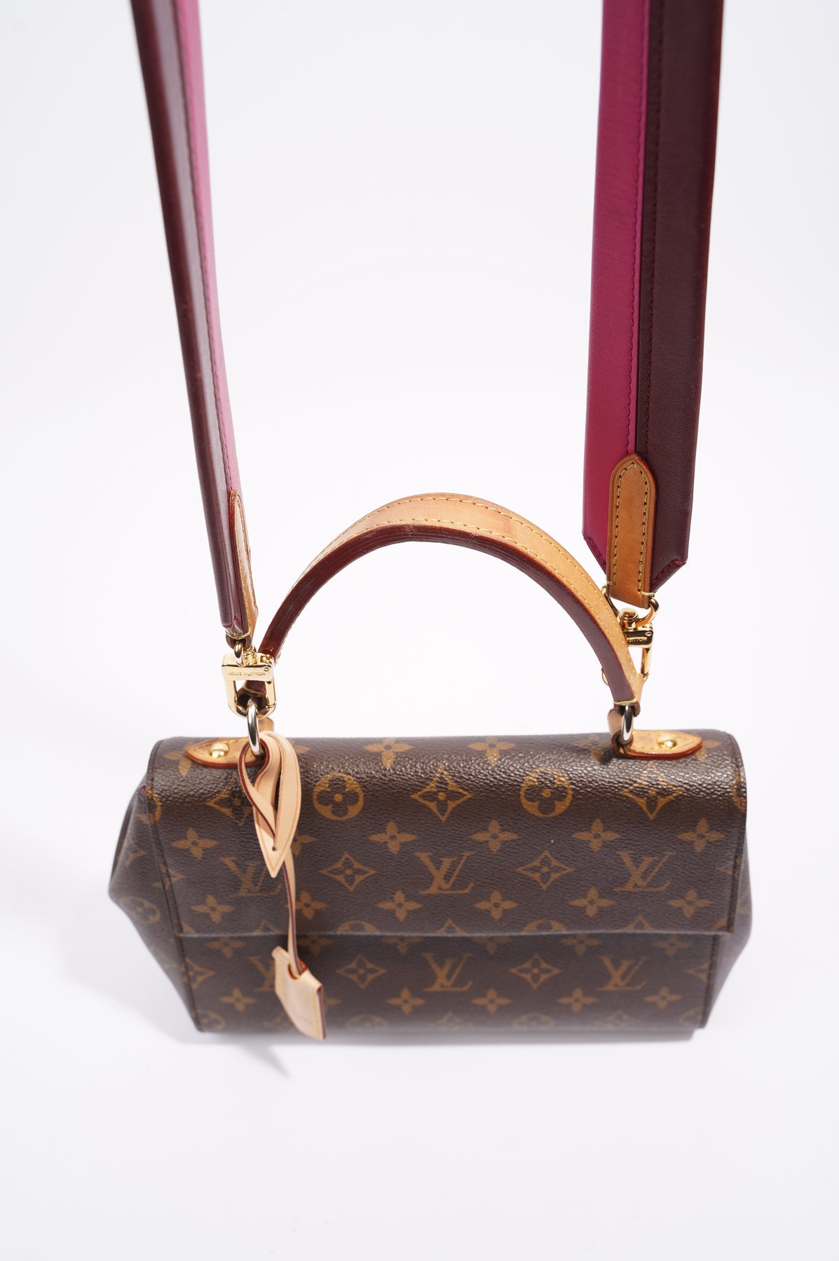 Louis Vuitton Cluny Top Handle Bag Monogram Canvas BB Brown