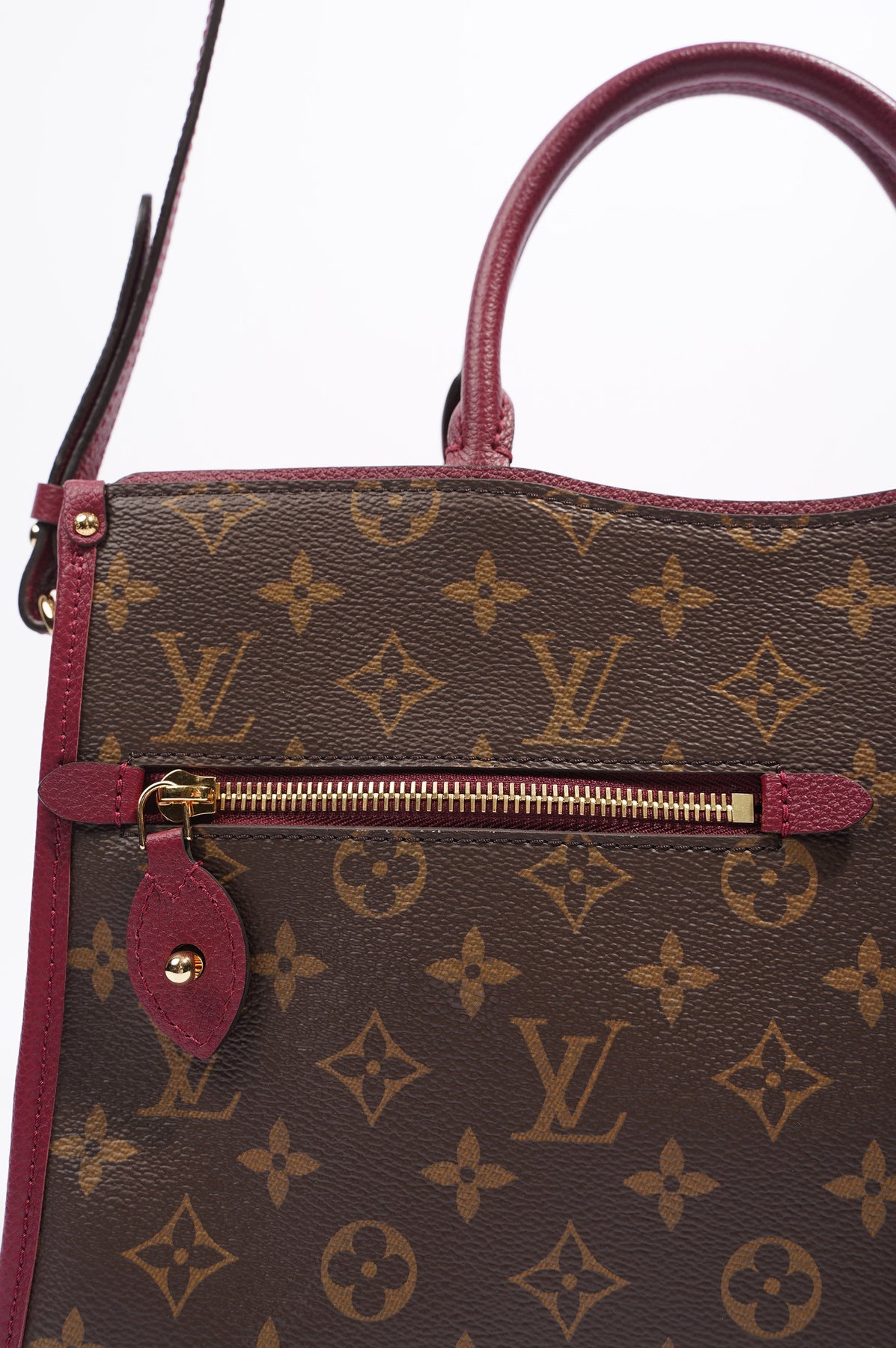 Louis Vuitton Brown Monogram Popincourt PM Satchel Shoulder Handbag Raisin