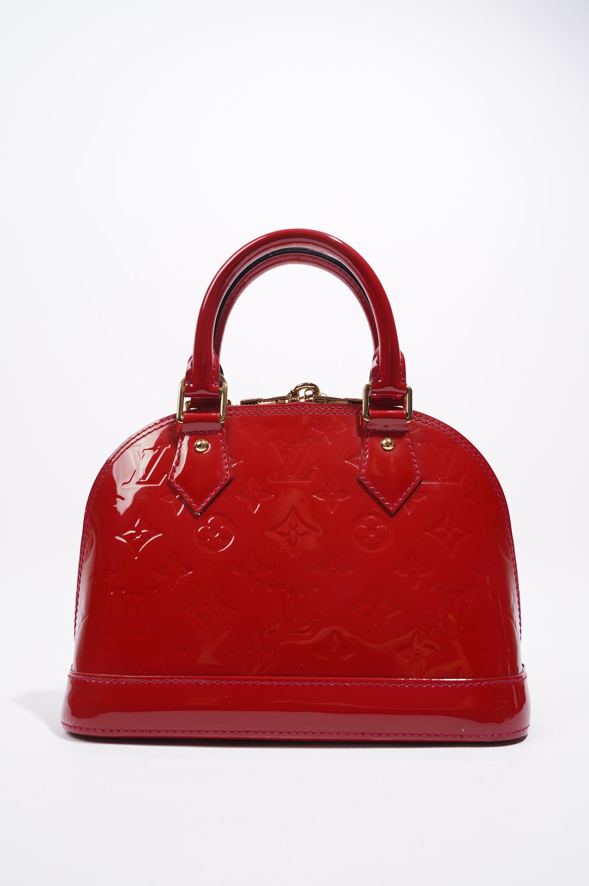 Louis Vuitton - Red patent leather Alma bag