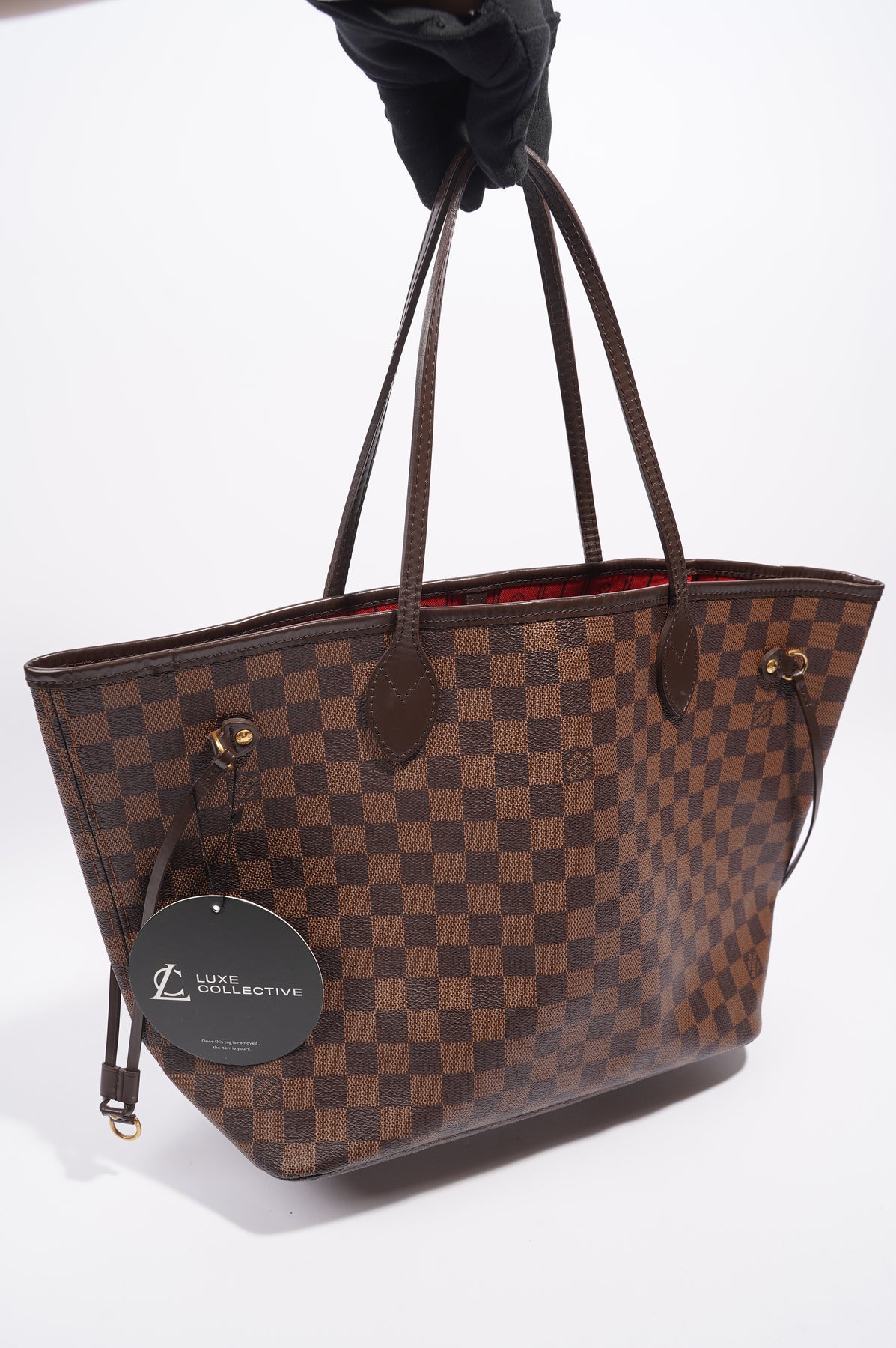 Louis Vuitton Neverfull MM removable pouch in Damier Ebene coated canvas EUC