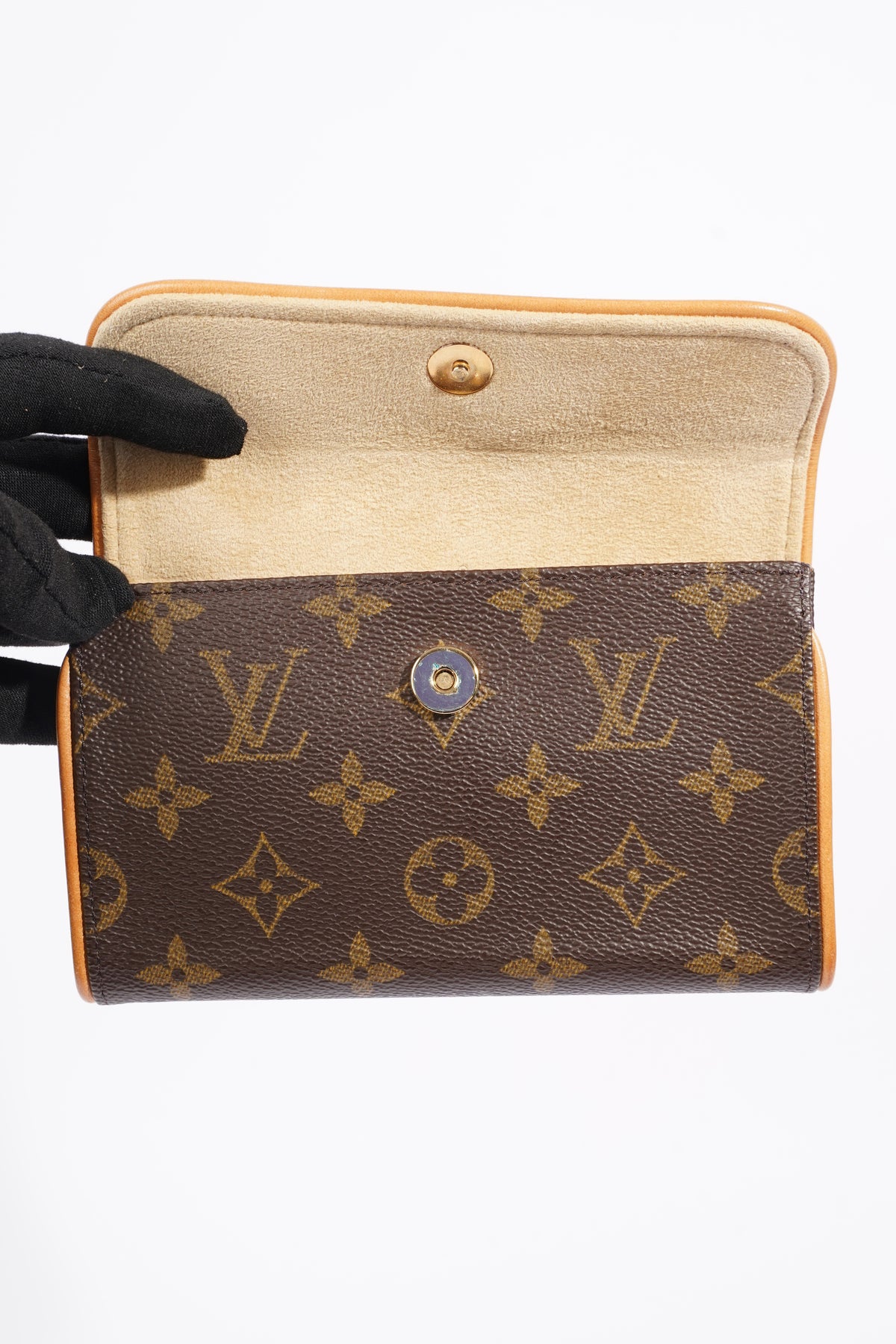 Pre-owned Louis Vuitton Brown Monogram Canvas Pochette Florentine