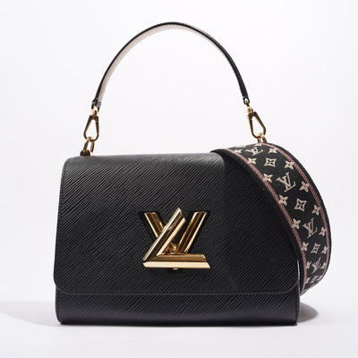 Louis Vuitton Womens Twist Black Epi Leather Top Handle Handbag