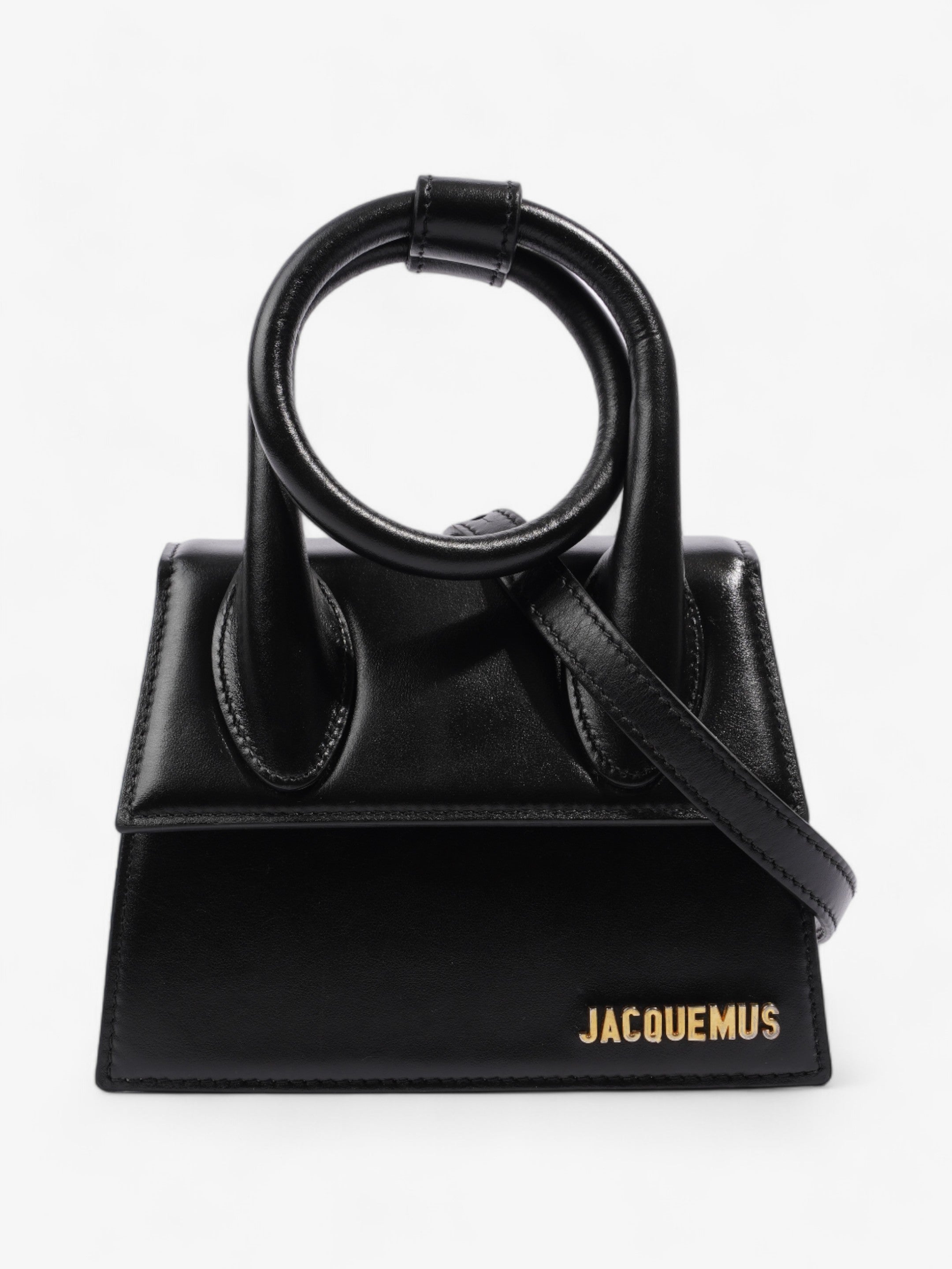 Image of Jacquemus Le Chiquito Noeud Black Leather