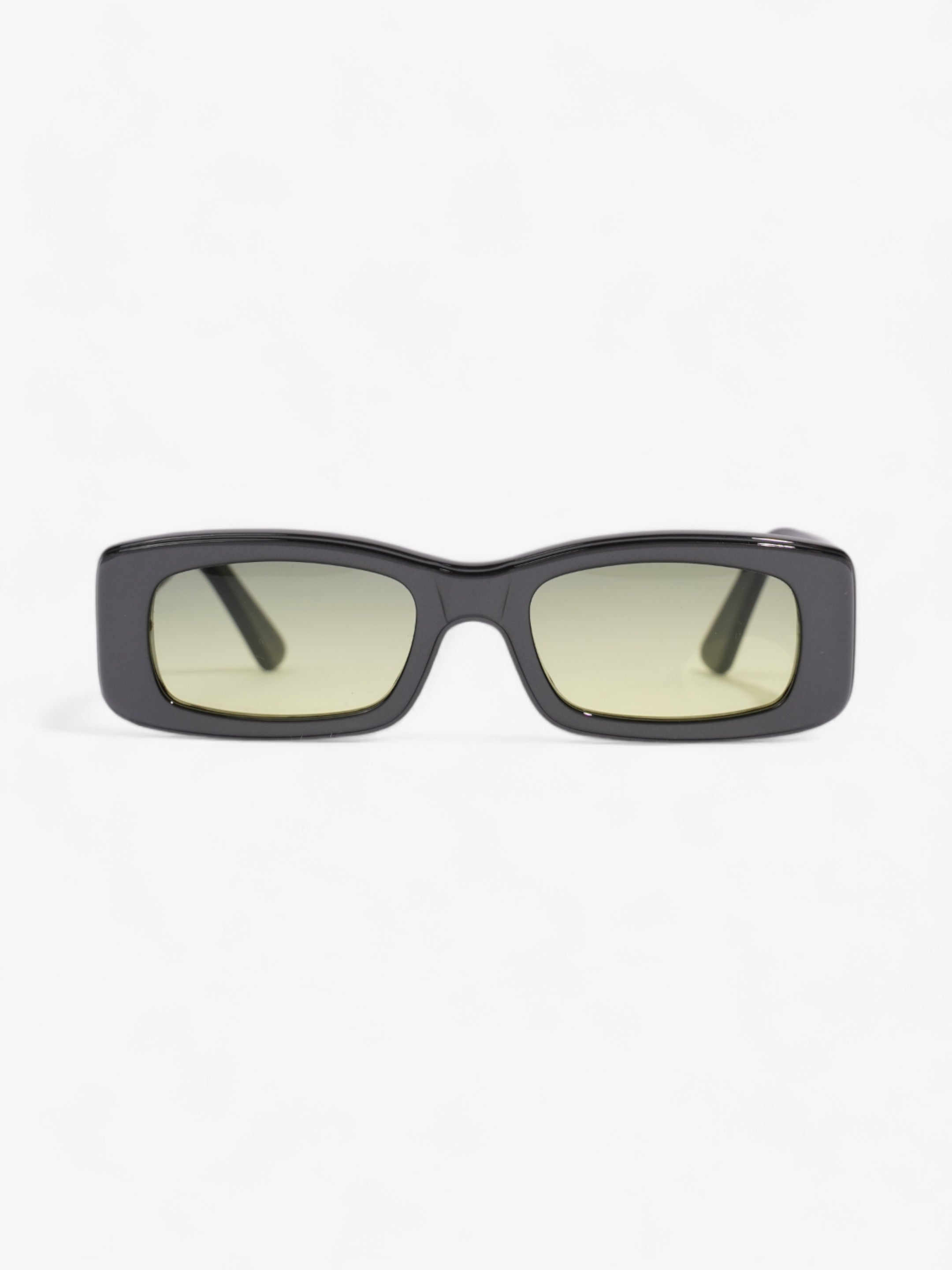 Image of Fendi 90's Rectangle Sunglasses Grey / Green Lens Acetate 125mm