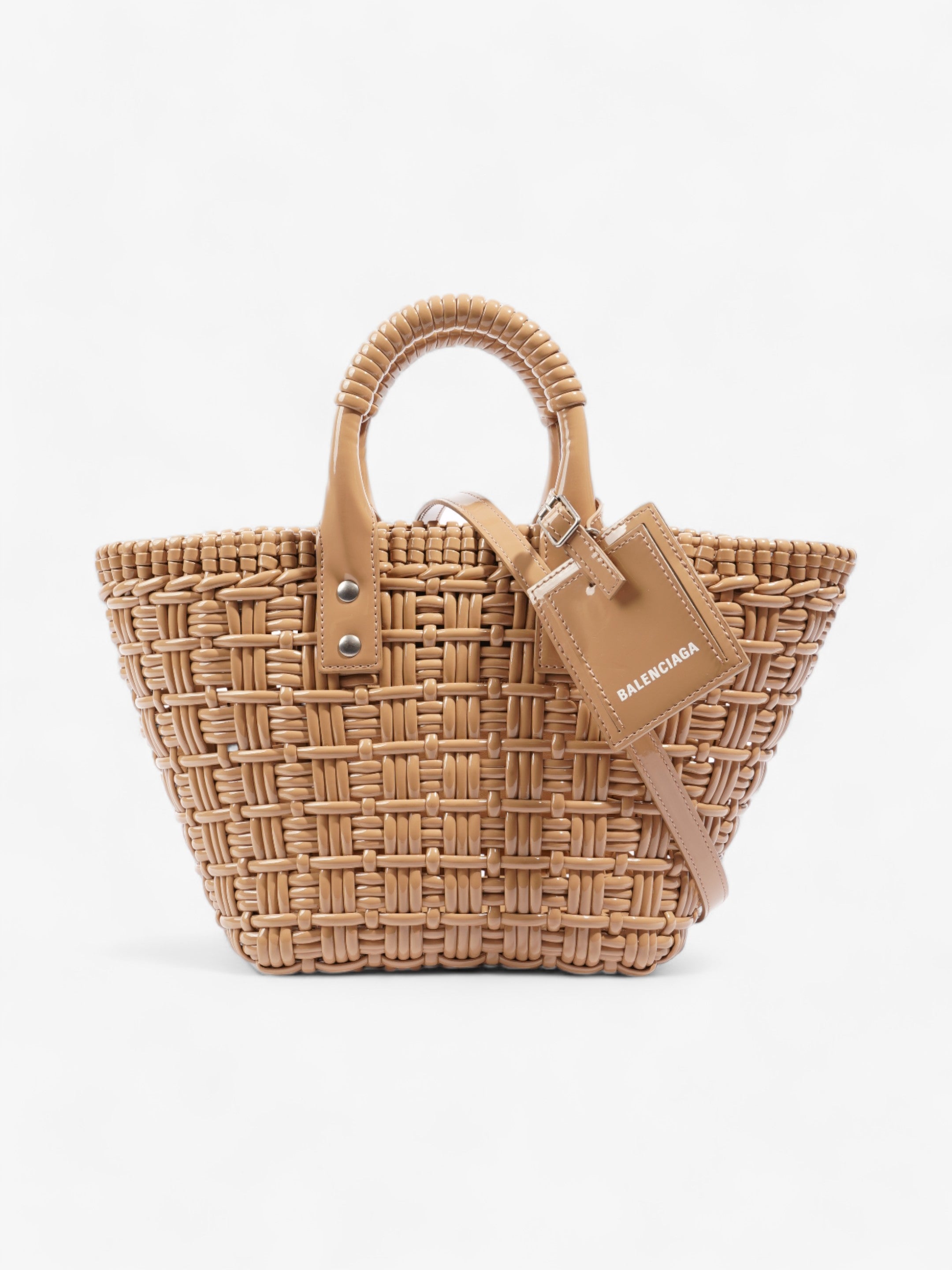 image of Balenciaga Bistro XS Basket Beige PVC