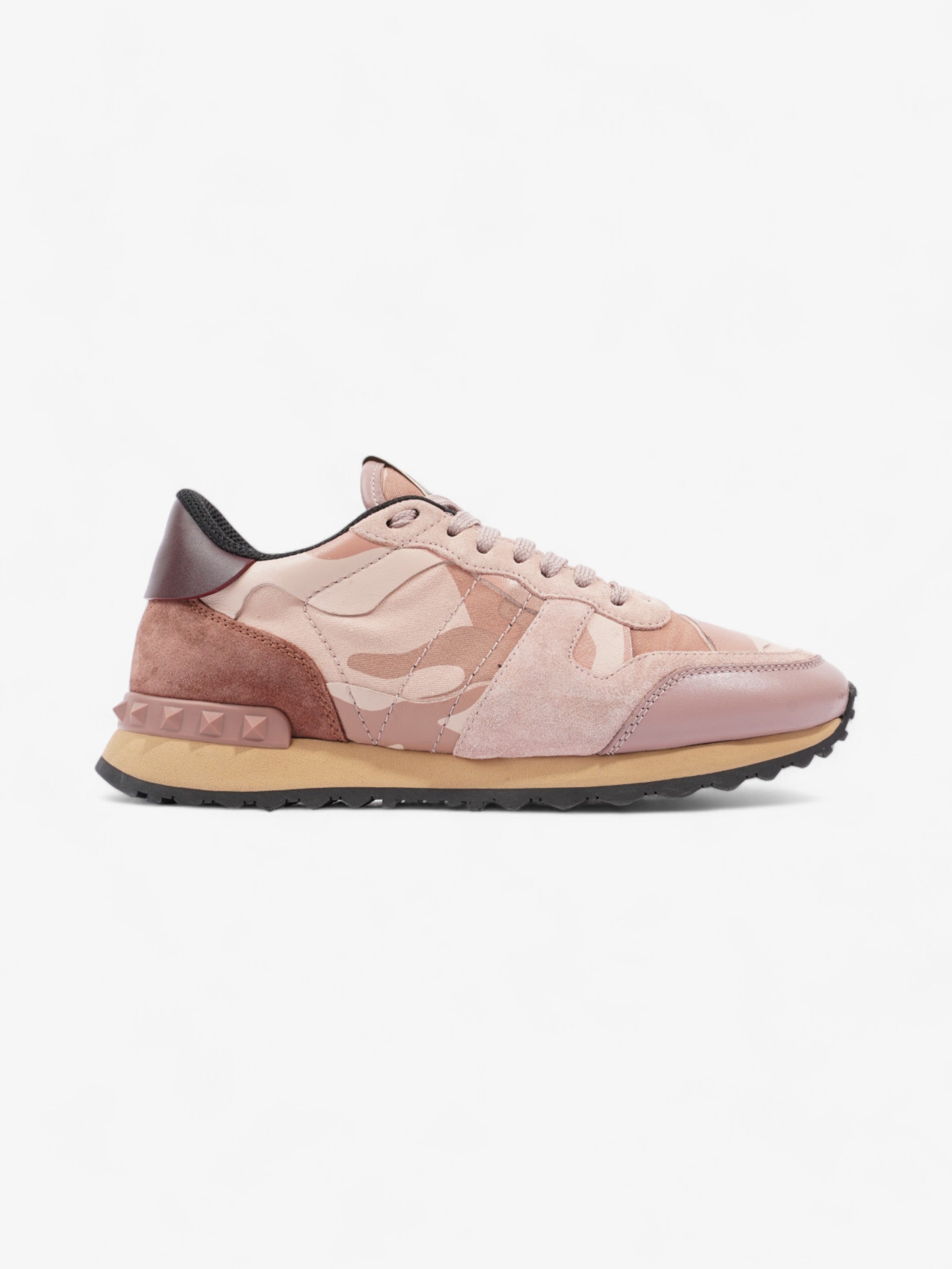 image of Valentino Rockrunner Pink Camouflage Suede EU 36.5 UK 3.5