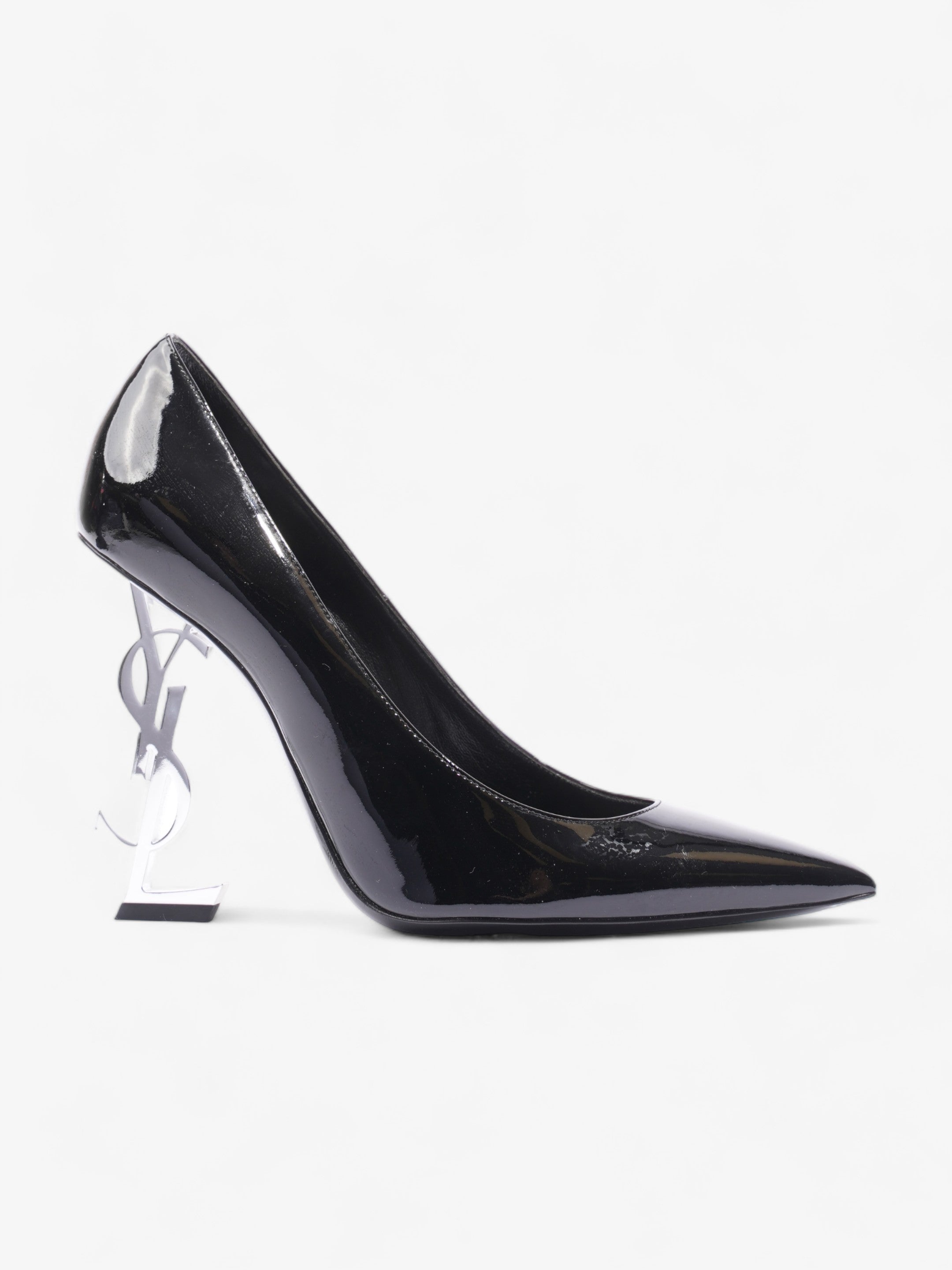 image of Saint Laurent Opyum Heels 110 Black Patent Leather EU 40.5 UK 7.5