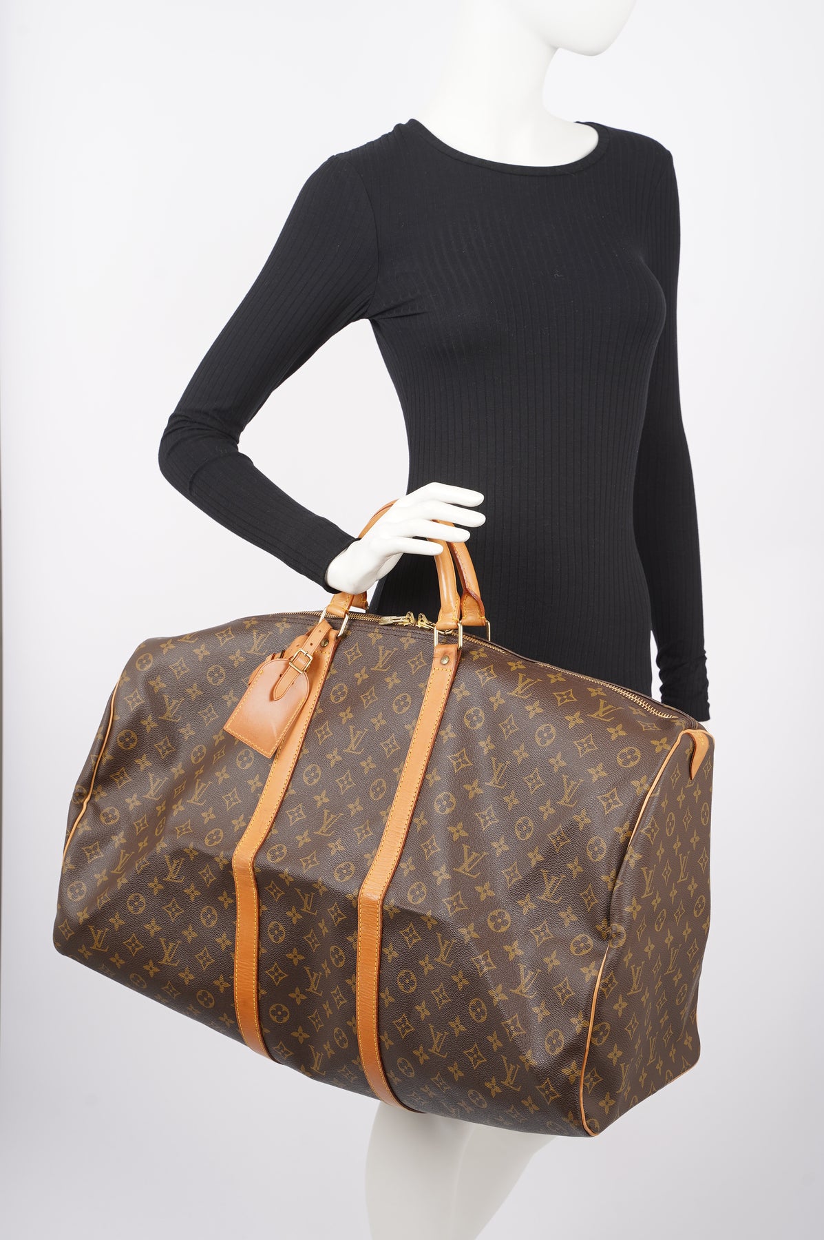 Louis Vuitton Keepall 60 Bandouliere Duffle Bag Used 5013