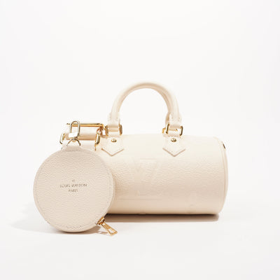 Louis Vuitton Bi-Color Dove/Cream Monogram Empreinte Leather Papillon BB  Bag - Yoogi's Closet