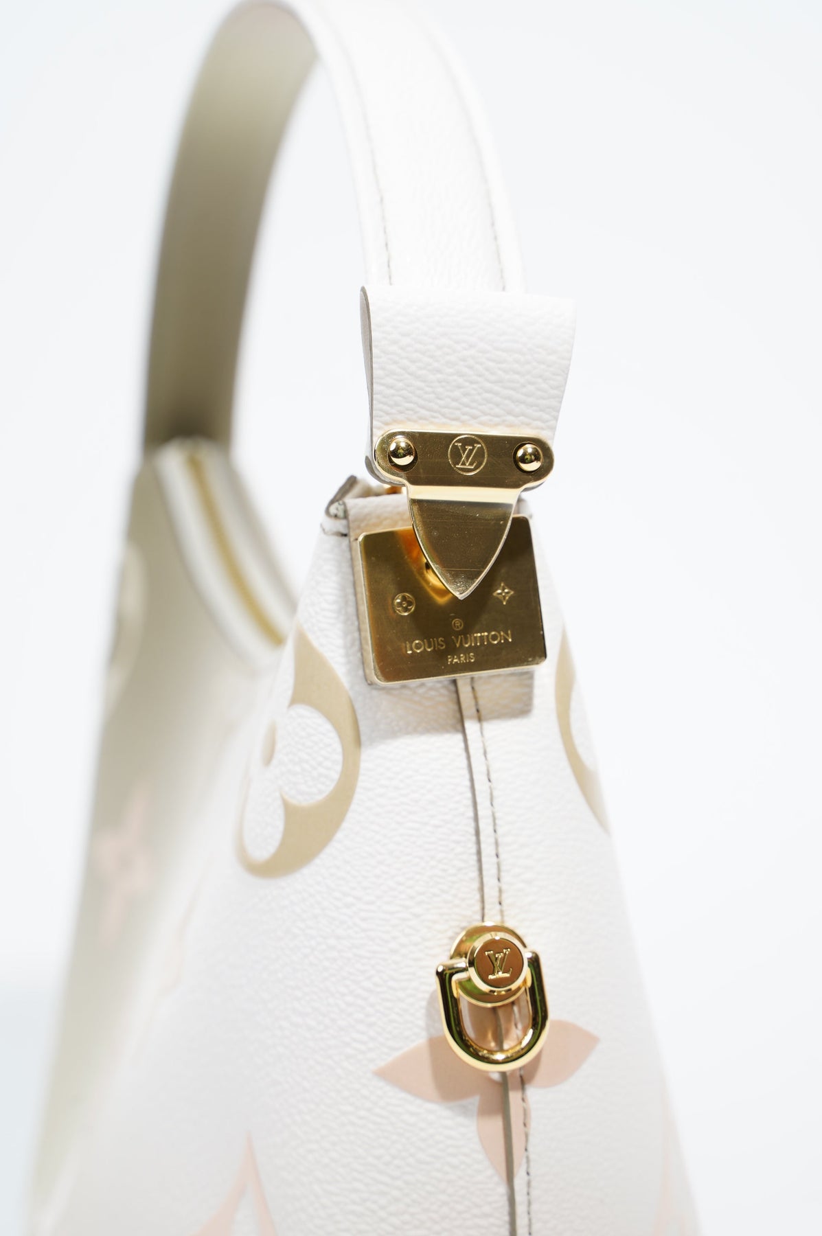 Louis Vuitton Bi-Color Dove/Cream Monogram Empreinte Leather Papillon BB Bag  - Yoogi's Closet