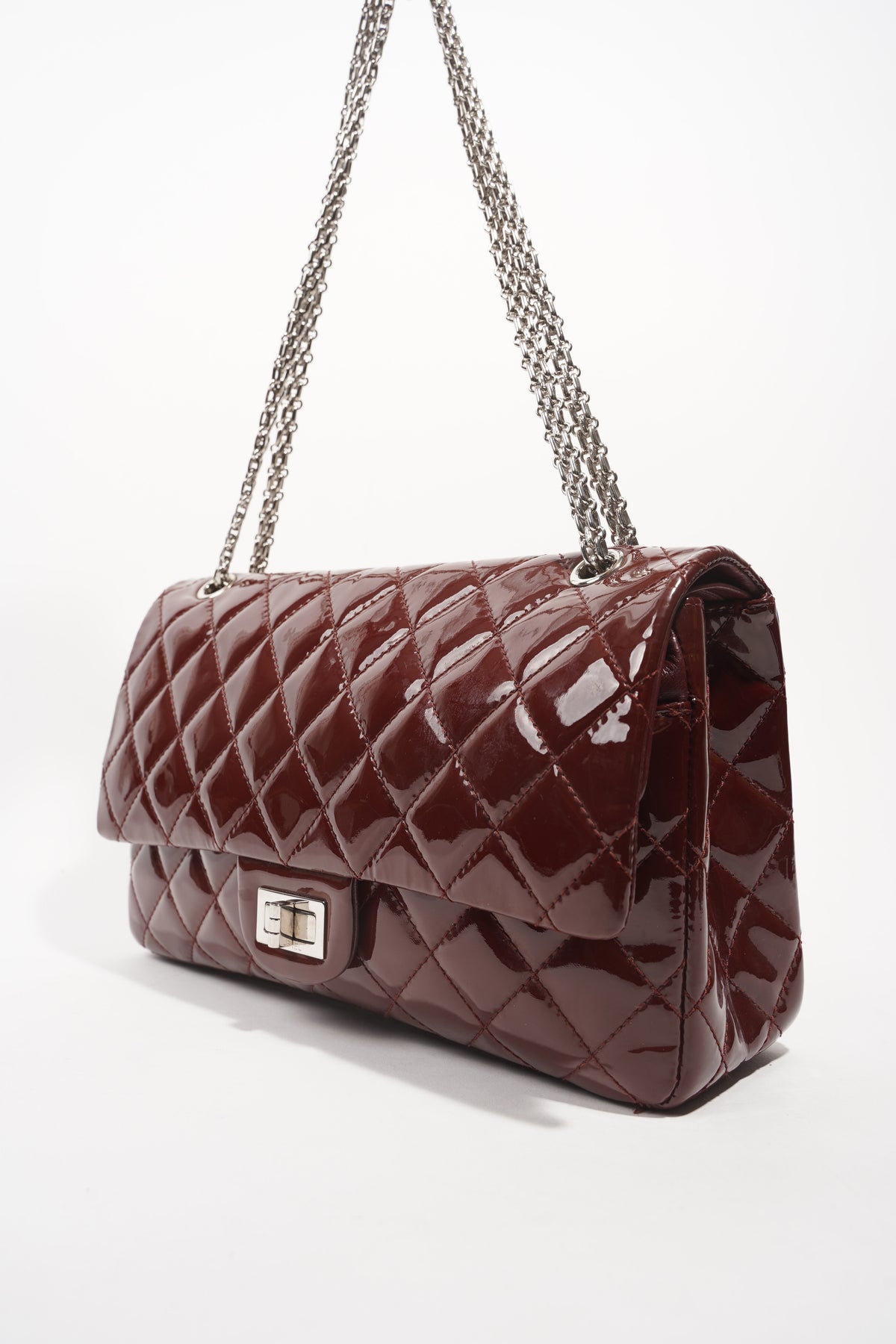 Chanel 2.55 Reissue Double Flap Cranberry Patent Leather Shoulder