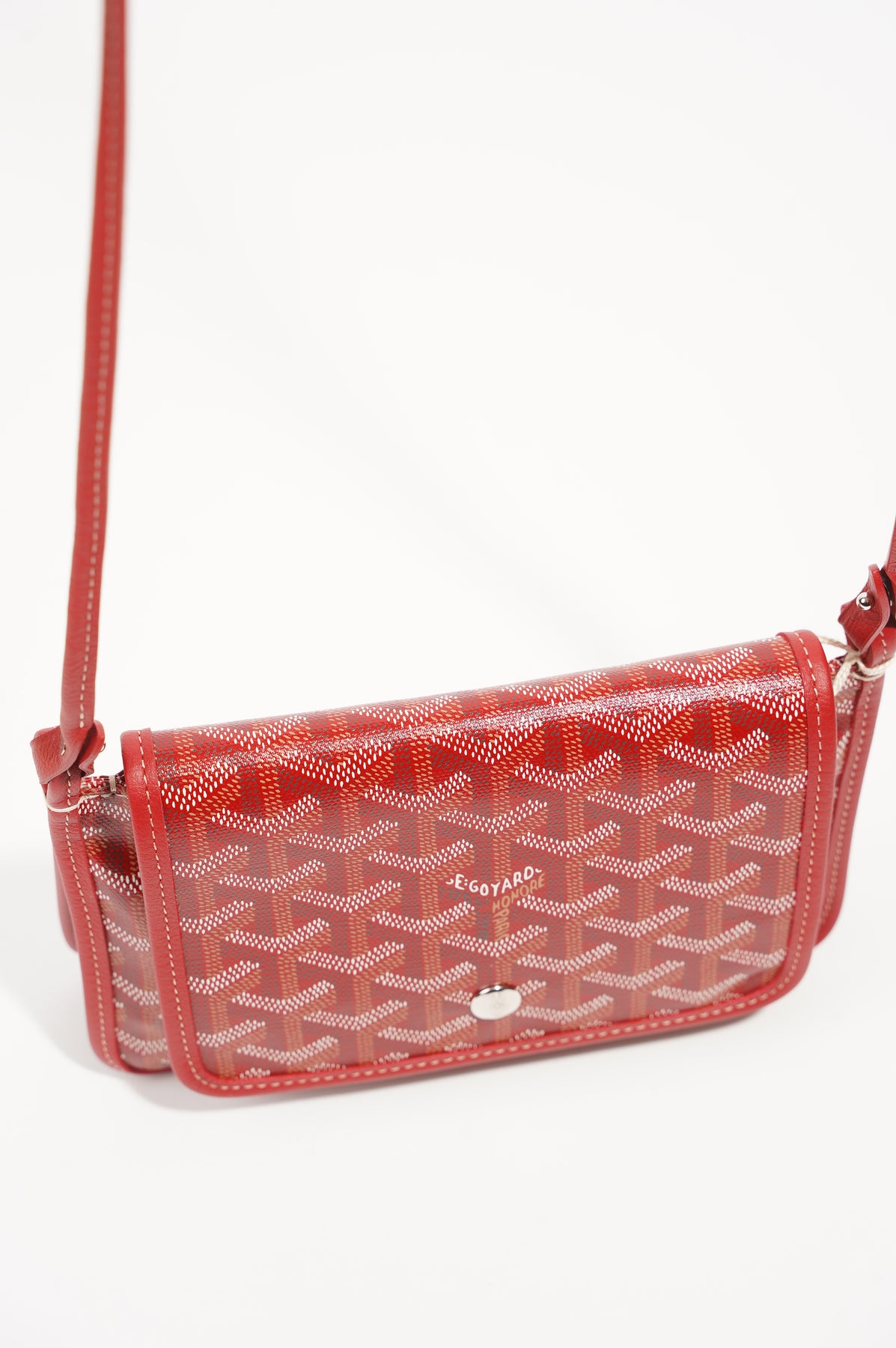 Goyard Unisex Plumet Pocket Wallet Red Cloth ref.1006406 - Joli Closet