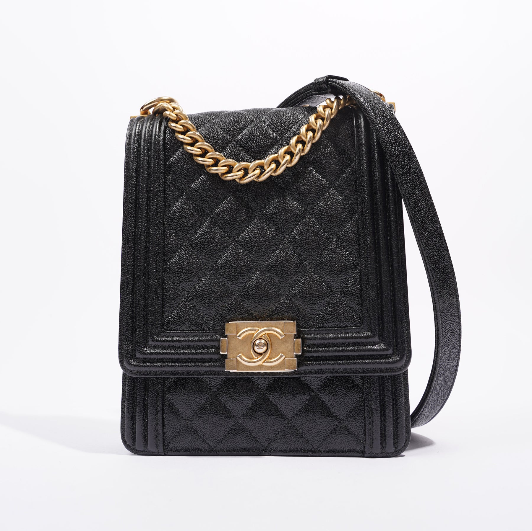 Chanel Black North/South Boy Bag