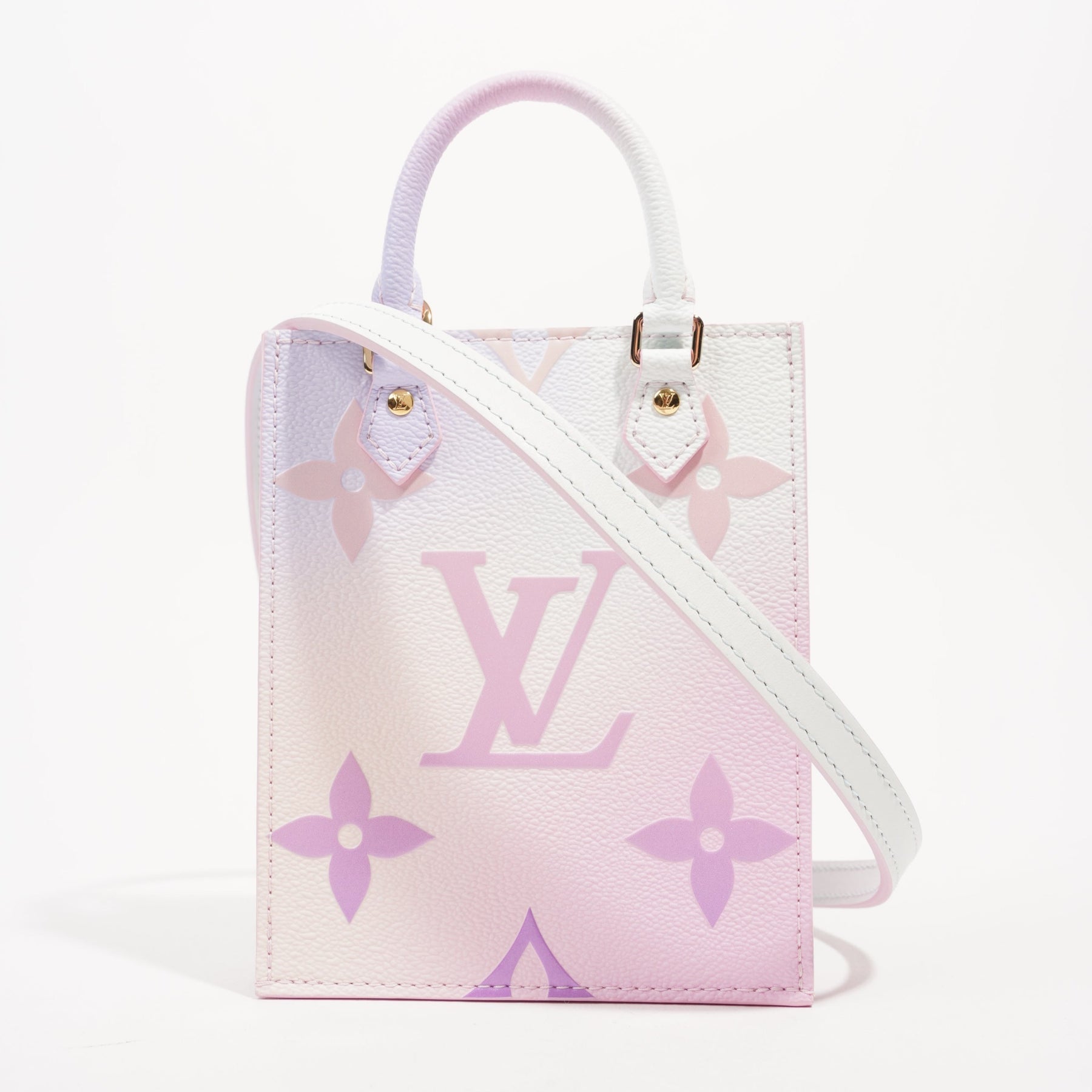 Louis Vuitton Crossbody Petit Sac Plat Pink Mini Hand Bag M81341 Monogram LV  New  eBay