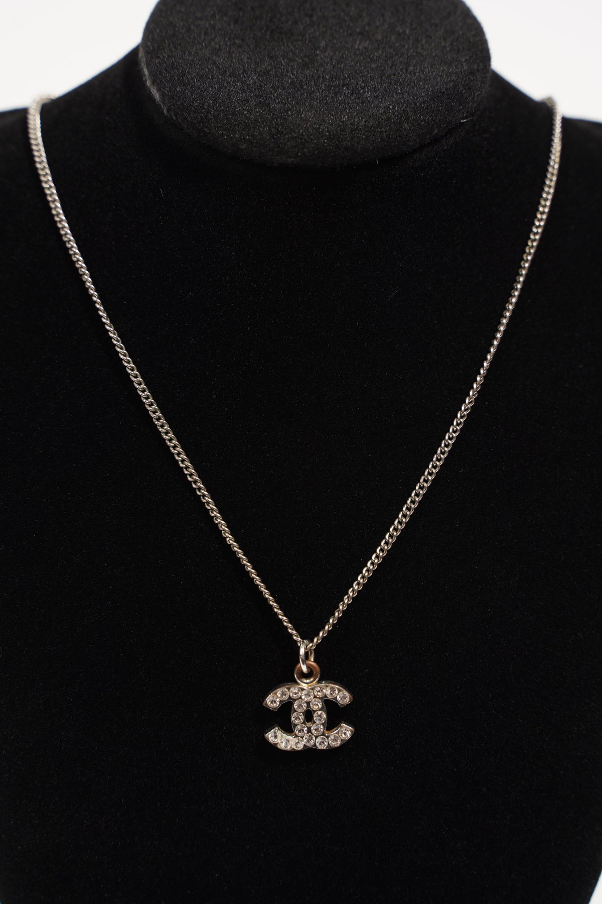 Authentic RARE Chanel CC B11V logo classic timeless crystal necklace box  tag  eBay