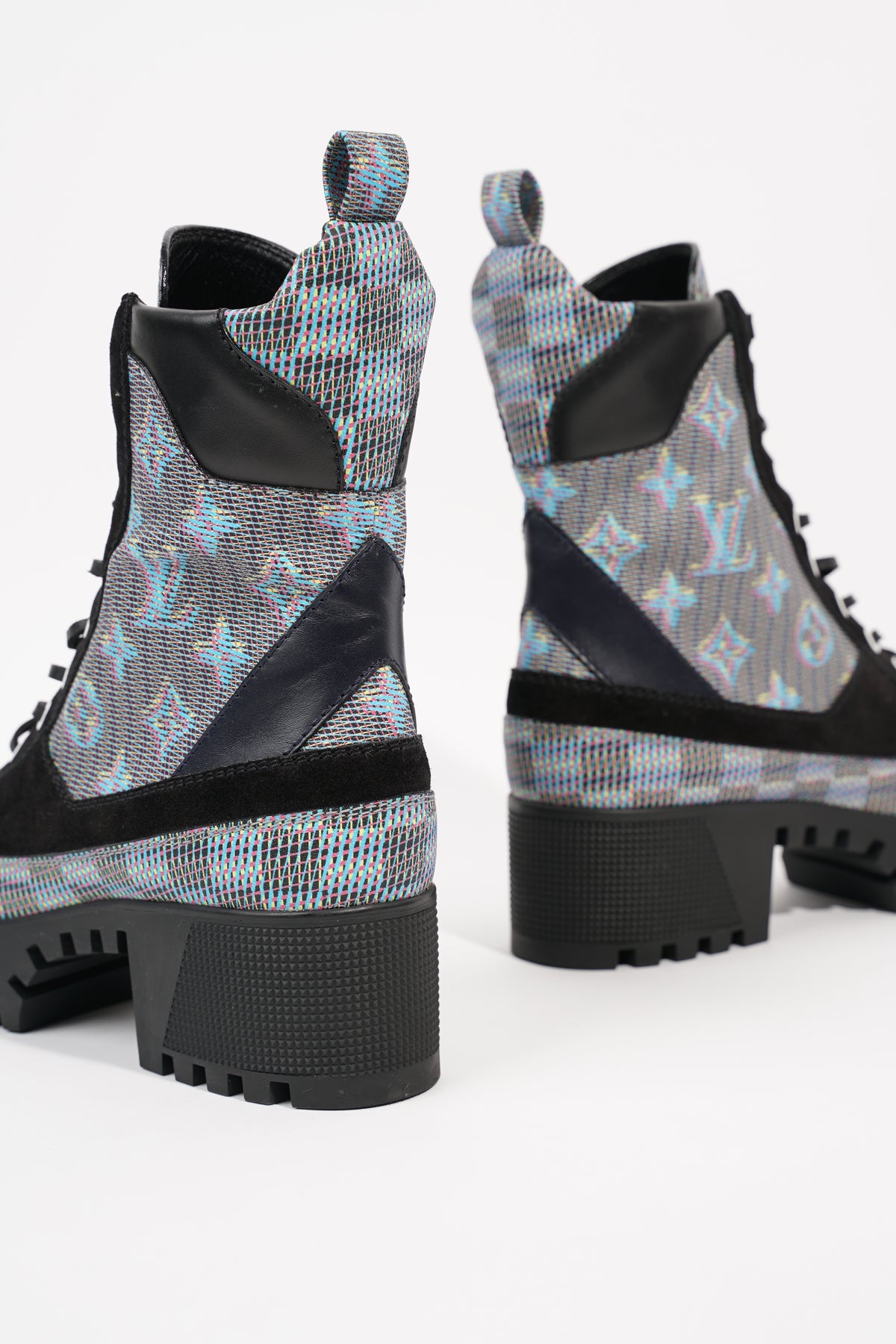Louis Vuitton Black Leather Star Trail Ankle Boots Size 37 Louis Vuitton