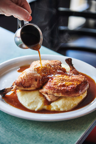 Chicken and grits at Poole's Diner