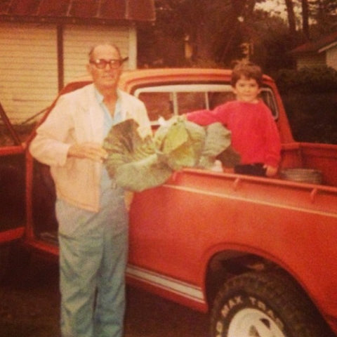 Wisham (right) with his Grandfather (left).