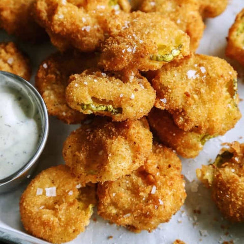 Game Day snacks, fried pickles