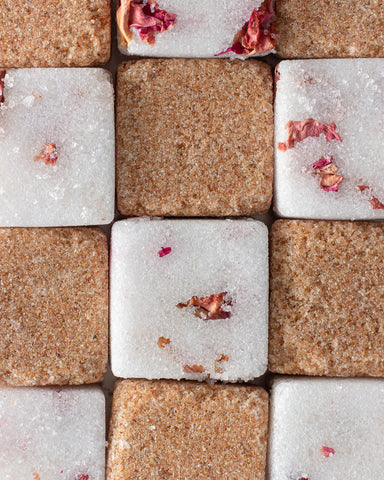 Storied Goods' sugar cubes lined up