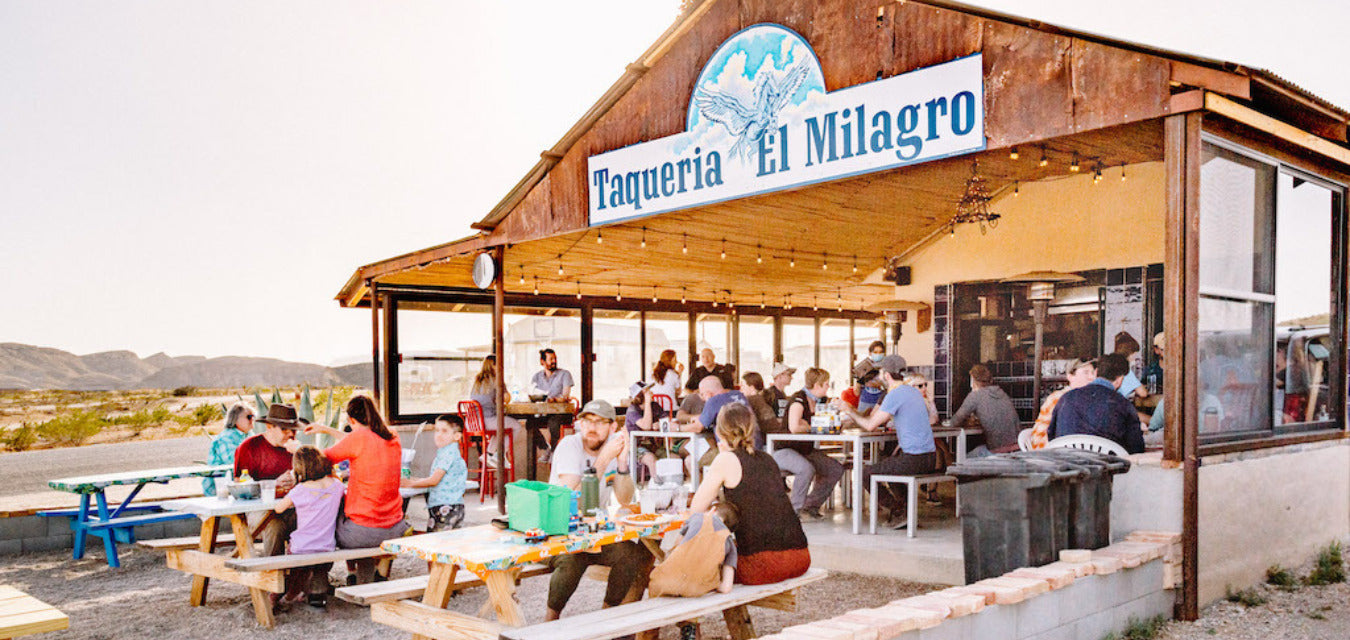 Exterior of Taqueria el Milagro in West Texas