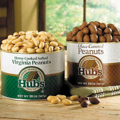 Hubs Salted Virginia Peanuts and Chocolate Covered Peanuts