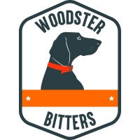 Woodster Bitters logo wiht a black dog patch