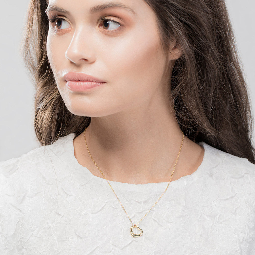 Gold Necklace For Women Amore Heart Mia London