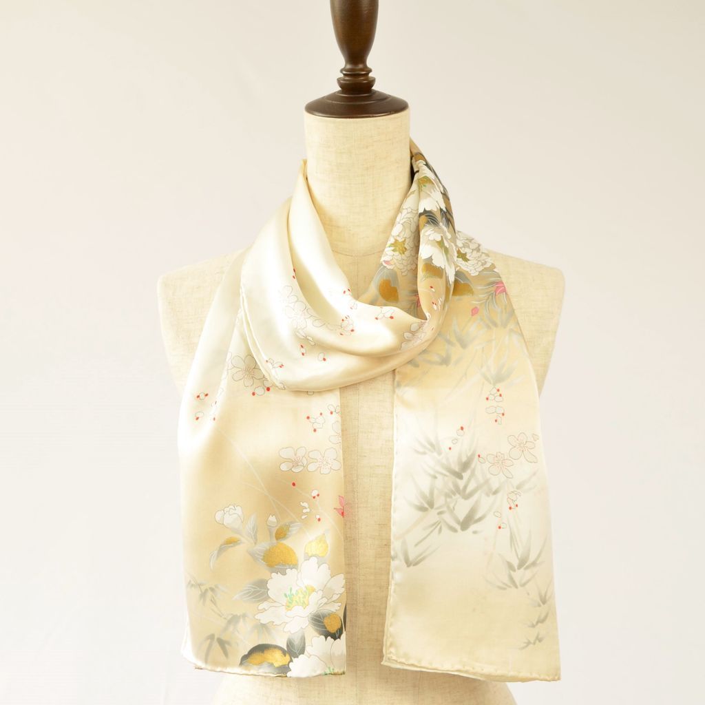 Buy Japanese Orchid Small Silk Square Scarf Online – Louis Jane