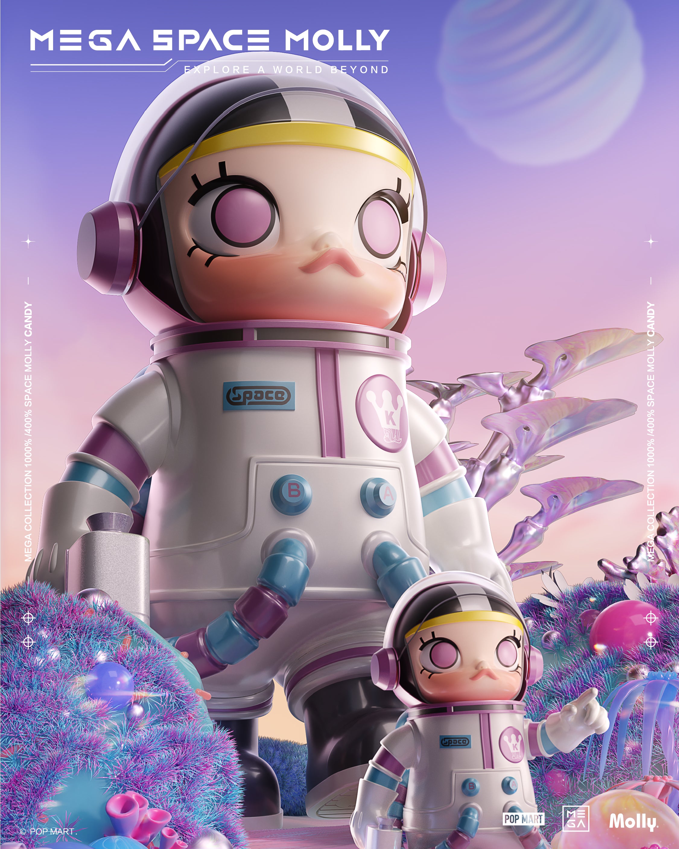 POP MART MEGA SPACE MOLLY CHRISTMAS1000% | chikicole.mx