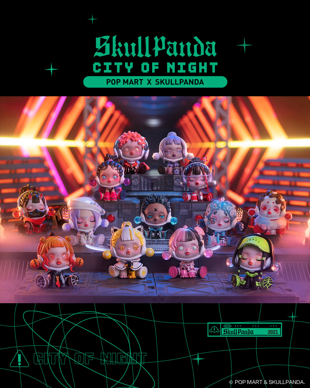 POPMART SKULLPANDA City of Night シリーズ - キャラクターグッズ