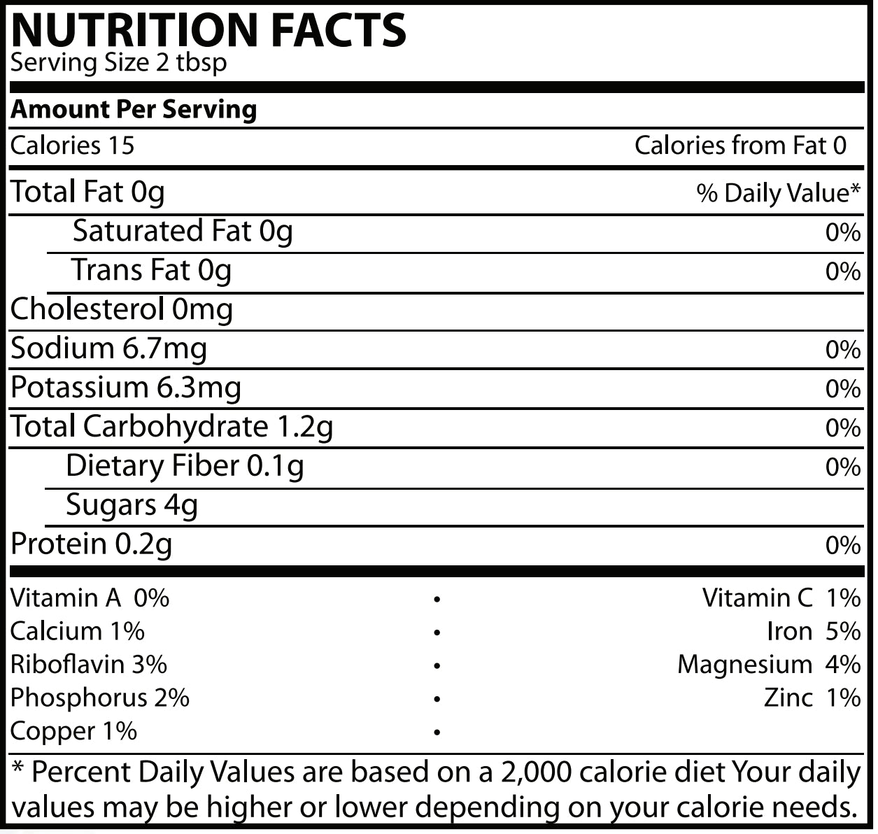 Nutritional Facts