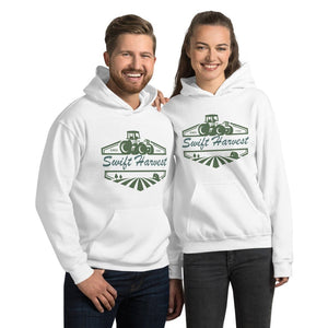 proudarm.com Sudadera con capucha Blanco / S Swift Harvest Tractor Verde Sudadera con capucha unisex