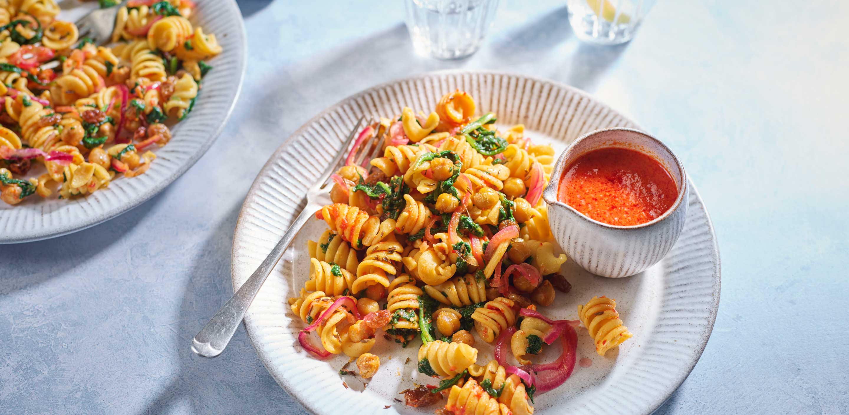 Gluten Free Chickpea Fresh Pasta w/ Red Pesto | Dell'Ugo