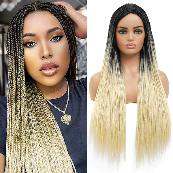 30Inch Long Box Braids Hair for Black Women 613 Brown Red Box Braid Hair  22strands/pcs